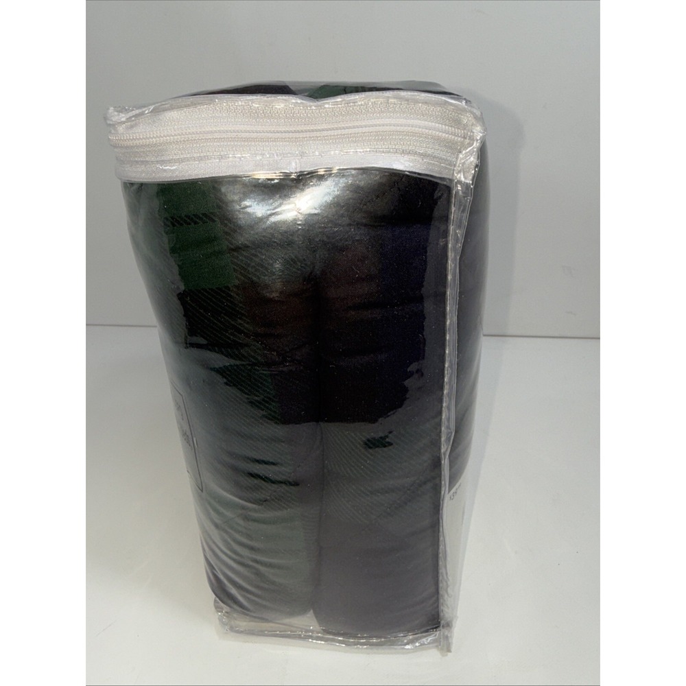 Hudson 43 Cozy 2 Pack Navy/GRN Tartan Standard Sham Cotton Flannel Pillowcases - Picture 5 of 6